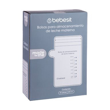 PACK BEBESIT 30 BOLSAS PARA ALMACENAR LECHE MATERNA 200 ML - 8