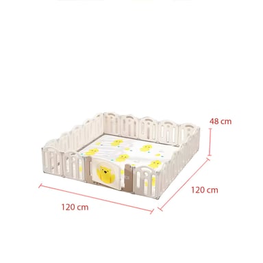 CORRAL DE JUEGOS DIDACTICO +ALFOMBRA ANTIGOLPES 120X120X48CM - 3