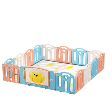 CORRAL DE JUEGOS DIDACTICO +ALFOMBRA ANTIGOLPES 120X120X48CM - 1