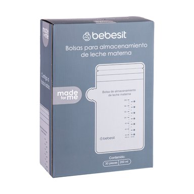 PACK 30 BOLSAS PARA ALMACENAR LECHE MATERNA 200 ML BEBESIT - 8