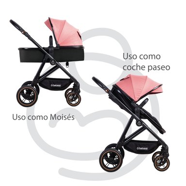 COCHE CUNA PASEO STREET ROSADO BEBESIT - 8