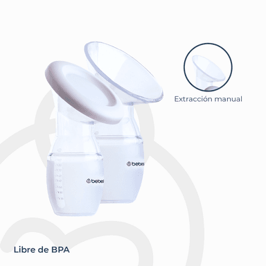 PACK X 2 COLECTOR EXTRACTOR MANUAL DE LECHE MATERNA BEBESIT - 5