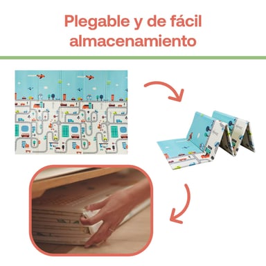 ALFOMBRA ANTIGOLPES PLEGABLE 180X120 CIUDAD ELEFANTE BEBESIT - 5