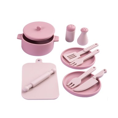 COCINA DE JUGUETE MONTESSORI SILICONA ROSADA - 2