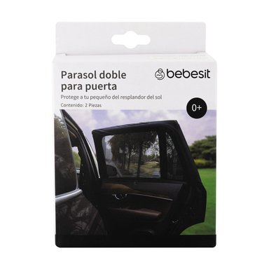 PROTECTOR X2 SOL AUTO PARASOL BEBE DOBLE PUERTA COMPLETA - 2