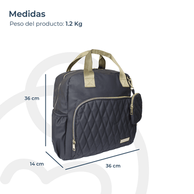 MOCHILA MATERNAL PREMIUM BLACK GOLD - 8