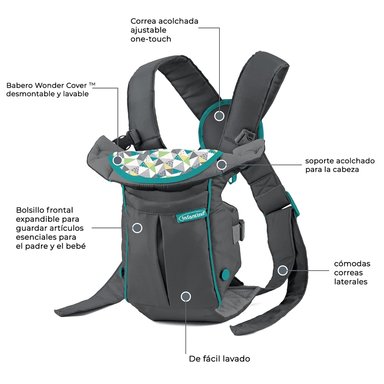 PORTABEBE S SWIFT CLASSIC CON BOLSILLO GRIS INFANTINO - 5