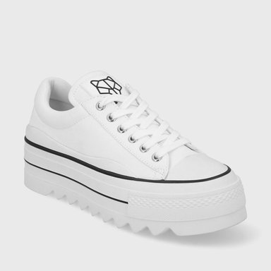 ZAPATILLA PLATAFORMA BLANCA MUJER 33740 - 2