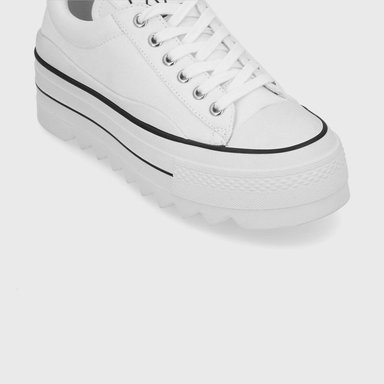 ZAPATILLA PLATAFORMA BLANCA MUJER 33740 - 6