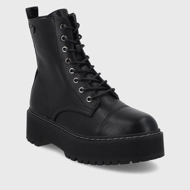 BOTÍN MUJER NEGRO PLATAFORMA 45762 CASUAL - 2