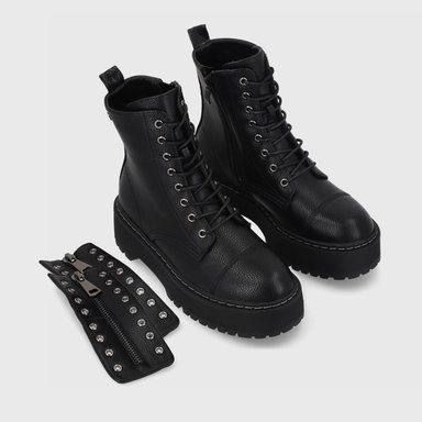 BOTÍN MUJER NEGRO PLATAFORMA 45762 CASUAL - 9