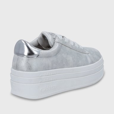 ZAPATILLA PLATAFORMA PLATEADA MUJER 53751 - 6