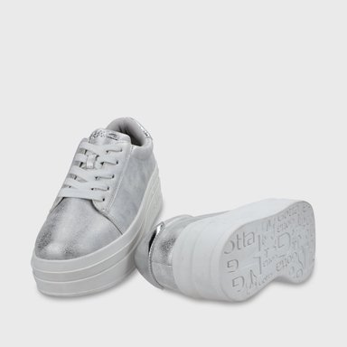 ZAPATILLA PLATAFORMA PLATEADA MUJER 53751 - 8