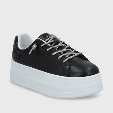 ZAPATILLA PLATAFORMA NEGRA MUJER 48121 - 2