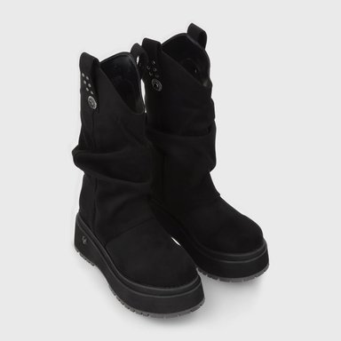 BOTA PLATAFORMA NEGRA MUJER 1509C - 3