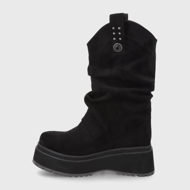 BOTA PLATAFORMA NEGRA MUJER 1509C - 4