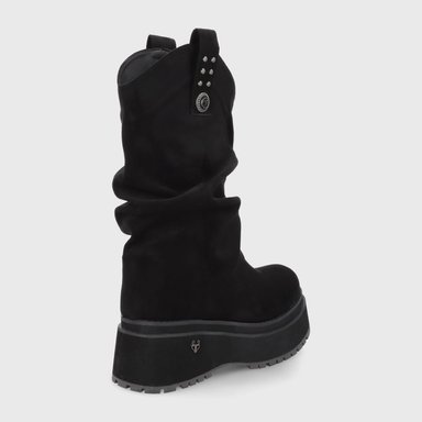 BOTA PLATAFORMA NEGRA MUJER 1509C - 5
