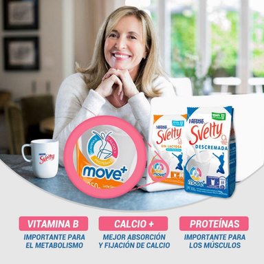 LECHE EN POLVO SVELTY MOVE+ DESCREMADA SIN LACTOSA 800G X2 BOLSAS - 2