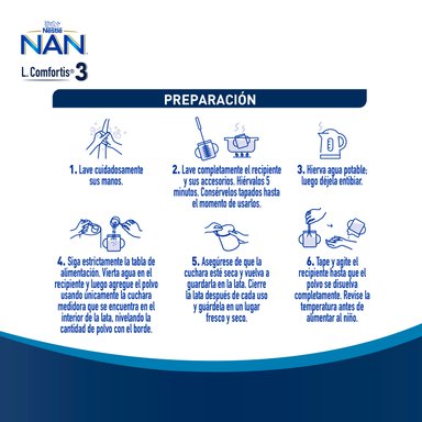 LECHE NAN 3 L COMFORTIS TARRO 800G FÓRMULA INFANTIL - 10