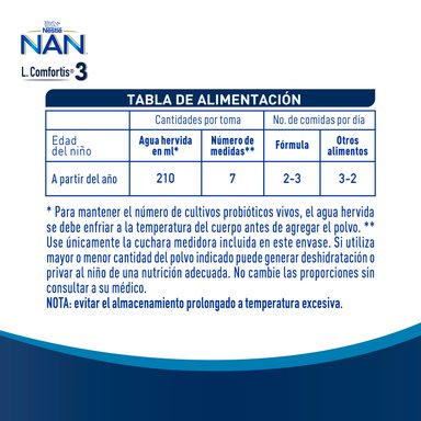 LECHE NAN 3 L COMFORTIS TARRO 800G FÓRMULA INFANTIL - 11