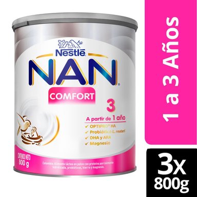FÓRMULA INFANTIL NAN COMFORT 3 800G X3 TARROS - 1