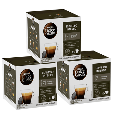 PACK 3 CAFÉ NESCAFÉ DOLCE GUSTO® ESPRESSO INTENSO 10 CÁPSULAS - 1