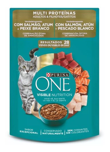 ALIMENTO HÚMEDO GATO PURINA ONE® MULTI PROTEÍNA SOBRE 85G - 2