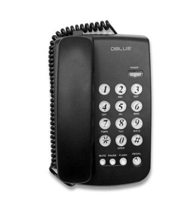 TELÉFONO FIJO SOBREMESA EN COLOR NEGRO DESK PHONE - 1