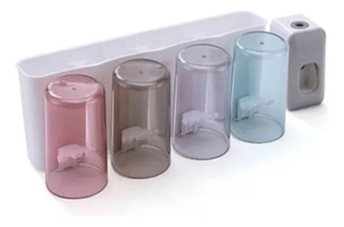 DISPENSADOR OEM ORGANIZADOR PORTA CEPILLOS 4 VASOS - 2