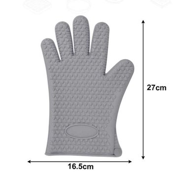 GUANTES DE COCINA SILICON TEXTURIZADOS ANTIDESLIZANTES RESISTENTES AL CALOR - 2