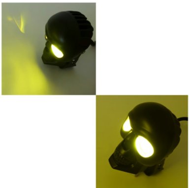 NEBLINERO LED MOTO CALAVERA DUO COLOR AMBAR-BLANCO - 3
