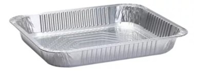 PACK DE 10 BANDEJAS DE ALUMINIO RECTANGULAR 22,2 CM X 15,8 CM - 2