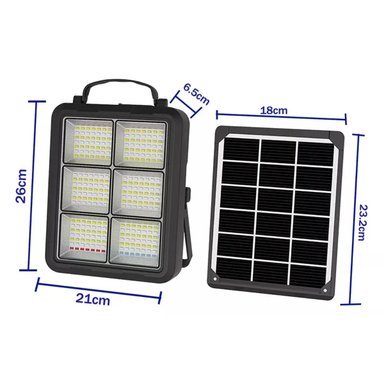 FOCO LED 400W PORTÁTIL SOLAR RECARGABLE PANEL SOLA EXTRAÍBLE - 5