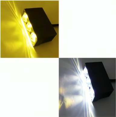 SET 2 NEBLINERO LED 3 LED PROFESIONAL DÚO COLOR BLANCO-AMBAR - 4
