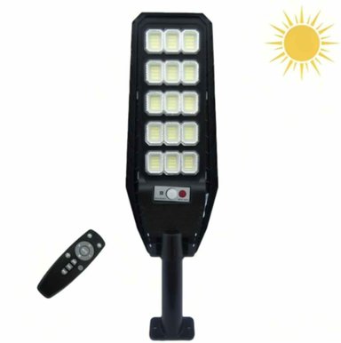 FOCO CON BRAZO SOLAR 300W 180 LED PVC 15 PLACAS CON CONTROL SENSOR - 2