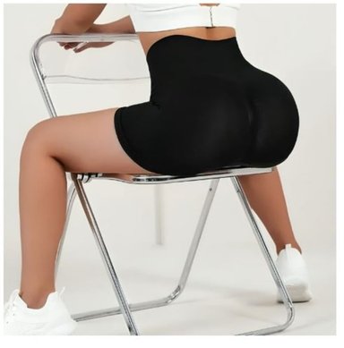 CALZA SHORT MUJER OEM MODELADORA PUSH UP LEVANTA COLA - NEGRO - 2