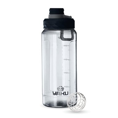 BOTELLA SHAKER PLÁSTICO 1100 ML LARIMAR NEGRO - 1