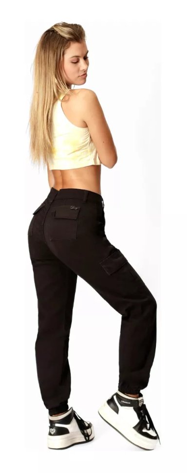 JEANS UNISEX DIRTY JEANS NEGRO CARGO JE3268N - 2