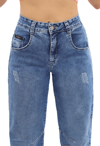 JEANS RECTO CELESTE MUJER - 3