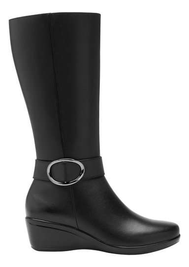 BOTAS MUJER FLEXI CUERO NEGRO YULISA 45231 - 1