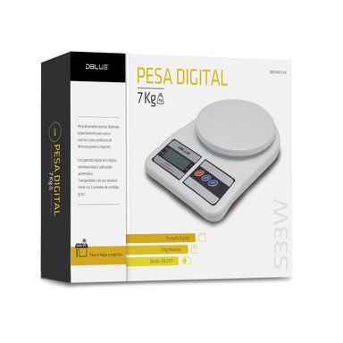 PESA BALANZA DBLUE COCINA DIGITAL 7K DBPDWS33W - 3