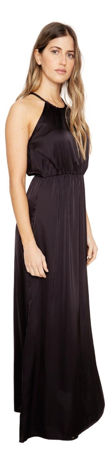 VESTIDO RENATA SATIN NEGRO JACINTA TIENDA - 1