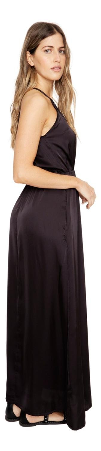 VESTIDO RENATA SATIN NEGRO JACINTA TIENDA - 3