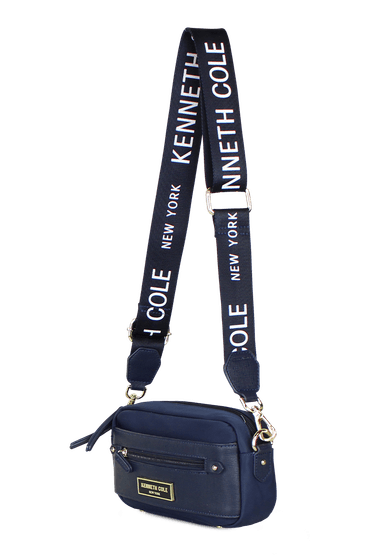 BANDOLERA Y RIÑONERA PROMISE AZUL KENNETH COLE - 6