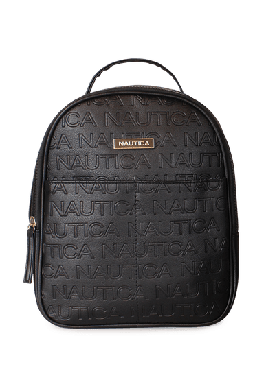 MOCHILA DE MUJER NAUTICA ECOCUERO NEGRO DELRAY - 1