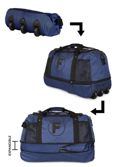 BOLSO TIPO MOCHILA CON RUEDAS GOLIAT AZUL F LA MALETA DE CHILE - 2