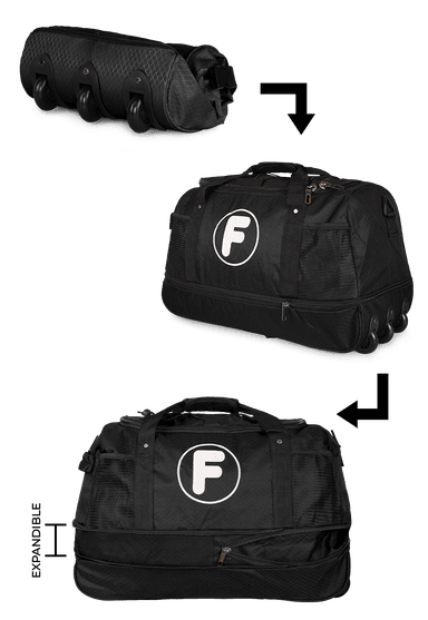 BOLSO TIPO MOCHILA CON RUEDAS GOLIAT NEGRO F LA MALETA DE CHILE - 2