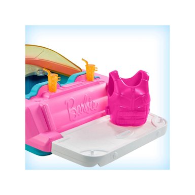 MUÑECA BARBIE LANCHA CON CHALECO SALVAVIDAS Y MASCOTA - 2
