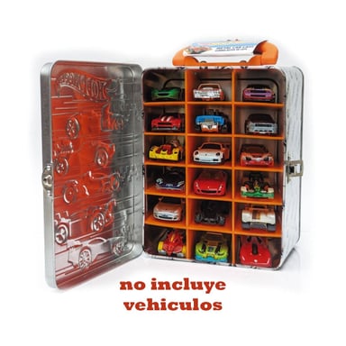 CAJA HOT WHEELS METALICA PORTAUTOS DISEÑO A - 1