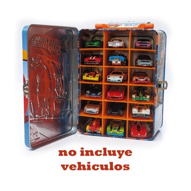 CAJA METALICA HOT WHEELS COLECCION PARA 18 AUTOS - D - 2